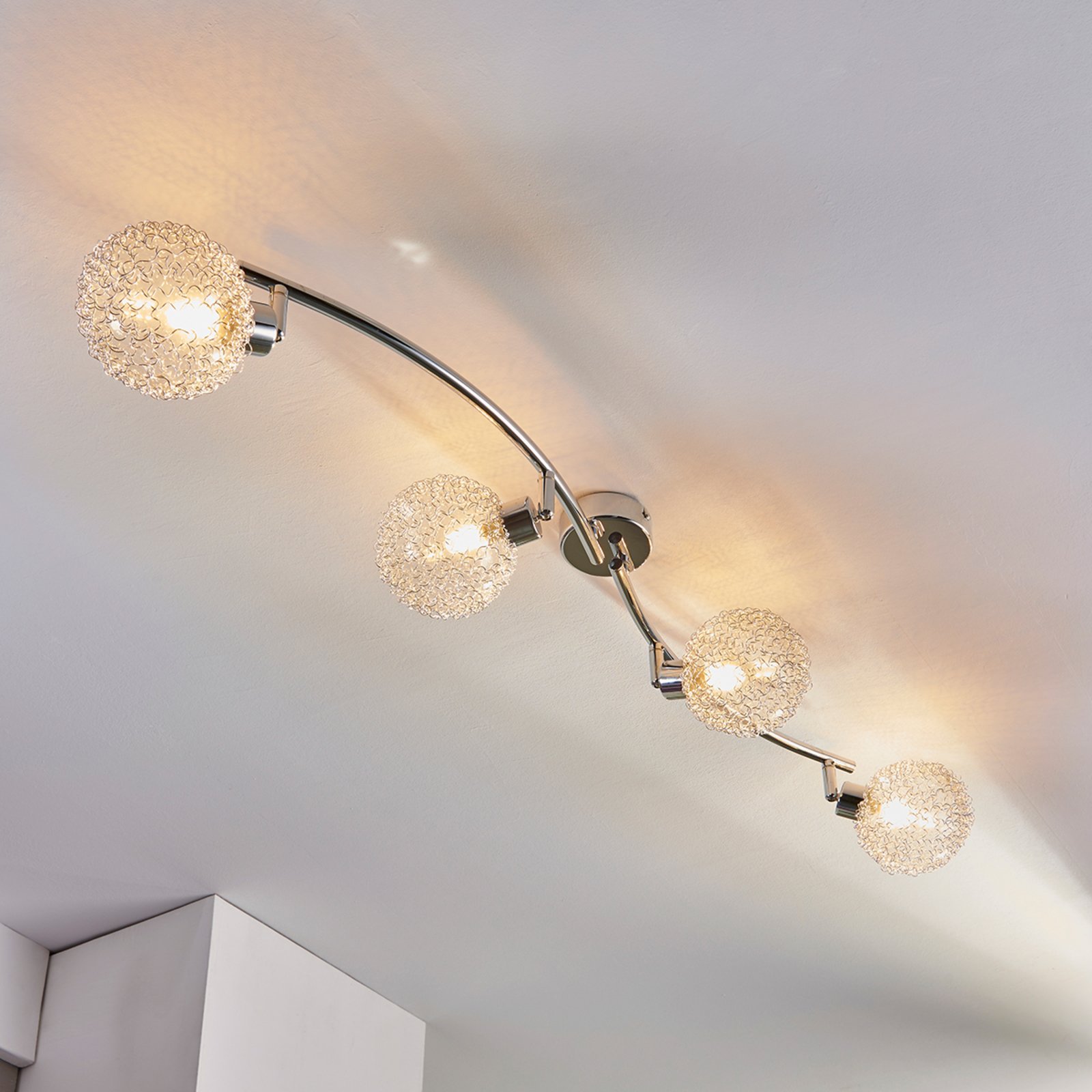 Ticino ceiling light, 4-bulb