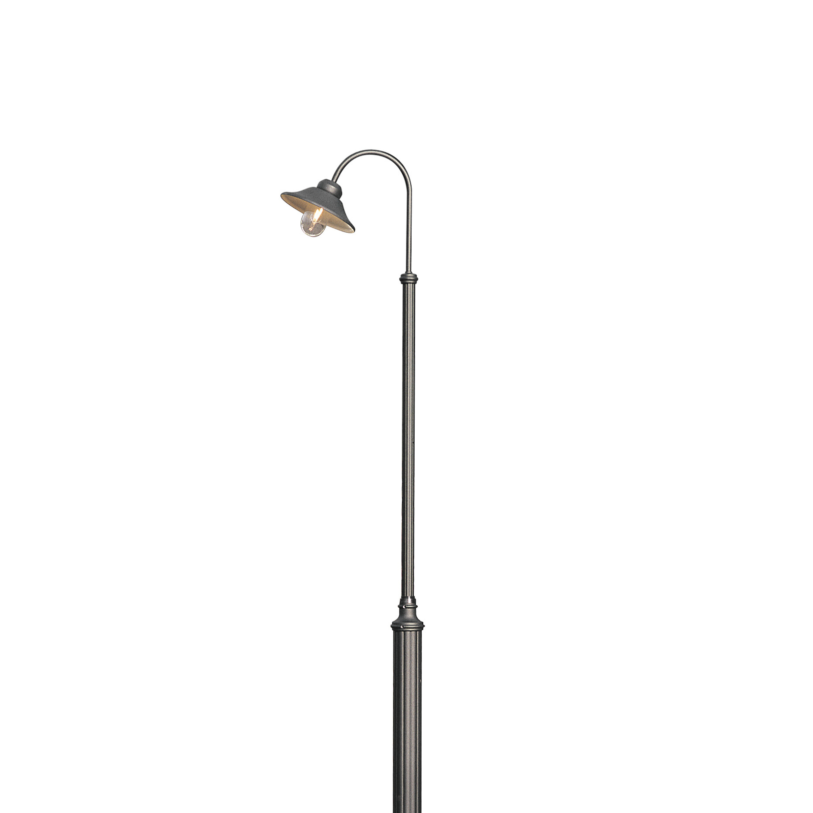 Lampe pour mât Vega, noir mat, à 1 lampe, 247 cm