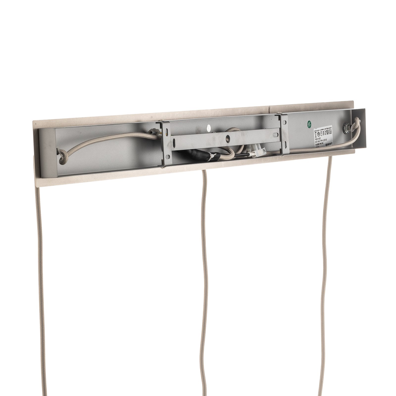 Lucande Hängeleuchte Sharvil, 3-flammig, weiß, Glas, 97cm