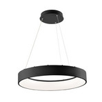 LED-Pendellampe Noah, schwarz, Ø 60 cm, Metall, CCT