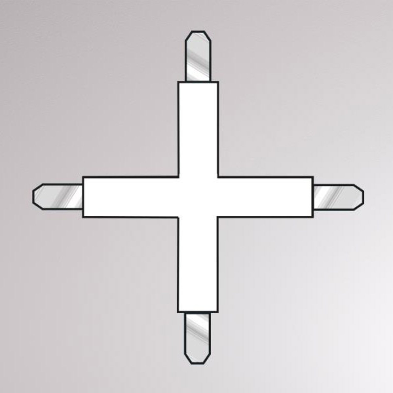 Kreuzverbinder für Volare 2-Phasen-Schiene, weiß