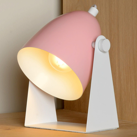 Tafellamp Chago van metaal, roze