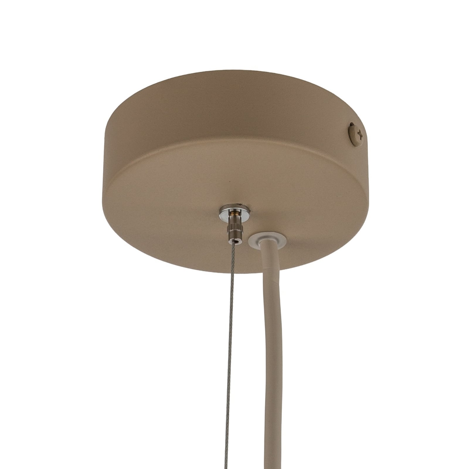 Lampada a sospensione Zumba, grigio-beige/trasparente, a 13 luci, in vetro Lampada a sospensione Zumba, grigio-beige/trasparente, a 13 luci, in vetro