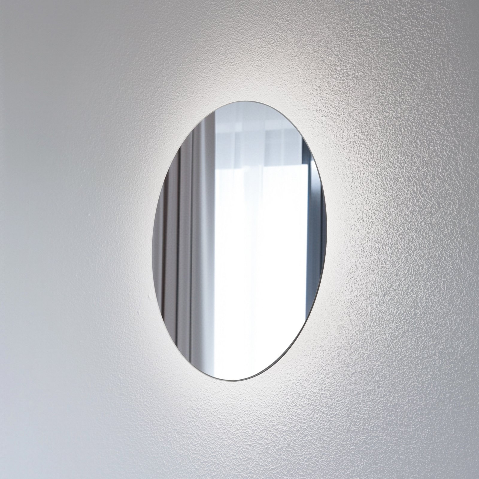 LED mirror Ring L, Ø 39 cm, glass, warm white