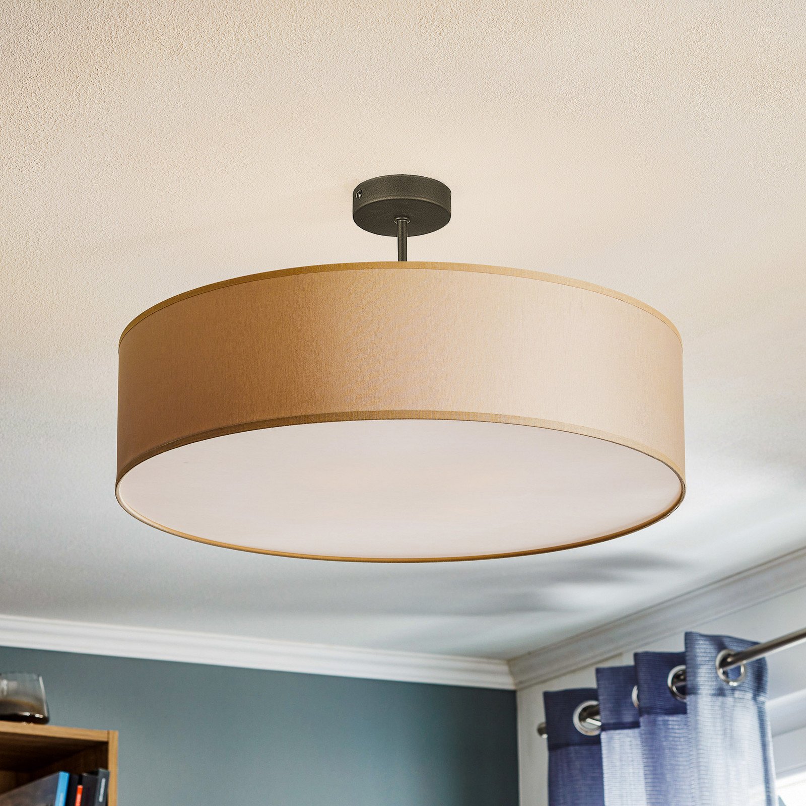 TK Lighting Plachetă Rondo cu distanță crem Ø 60cm - dormitor - Modern - crem negru - Țesătură / Textil