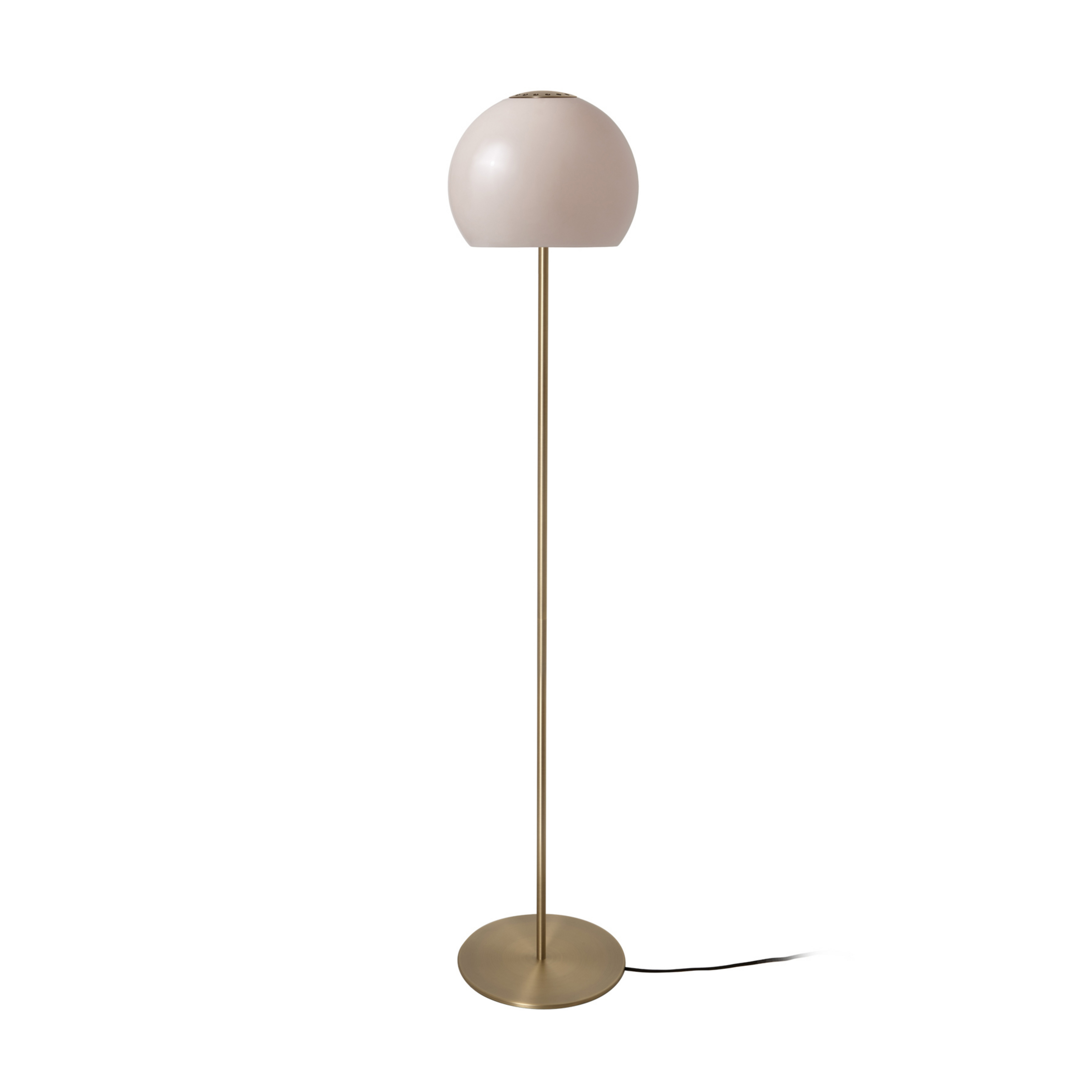 Gulvlampe Ball Glass, sandgrå, glass, 130 cm, E27 - FRANDSEN