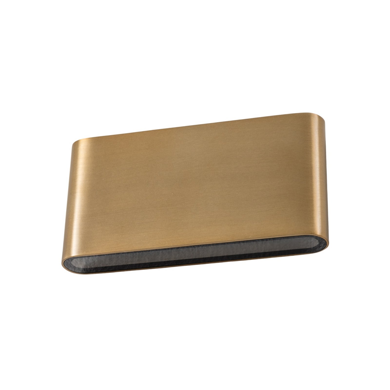 LED wandlamp Semi M, aluminium, goud, lengte 17,5 cm