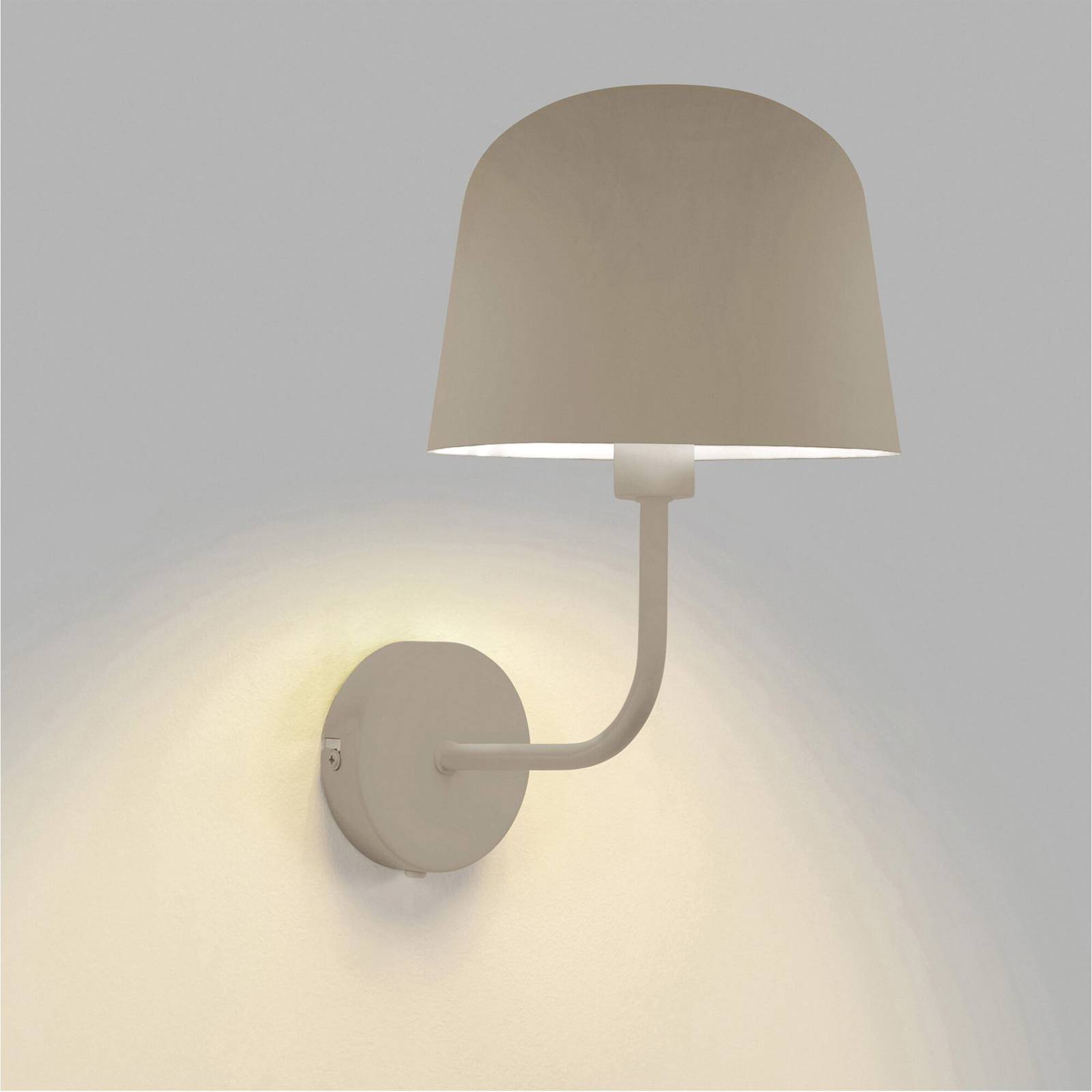 Forlight vägglampa Fres beige stål bredd 18,5 cm