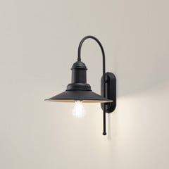 Lorato seinävalaisin, musta, korkeus 48 cm, metalli, E27