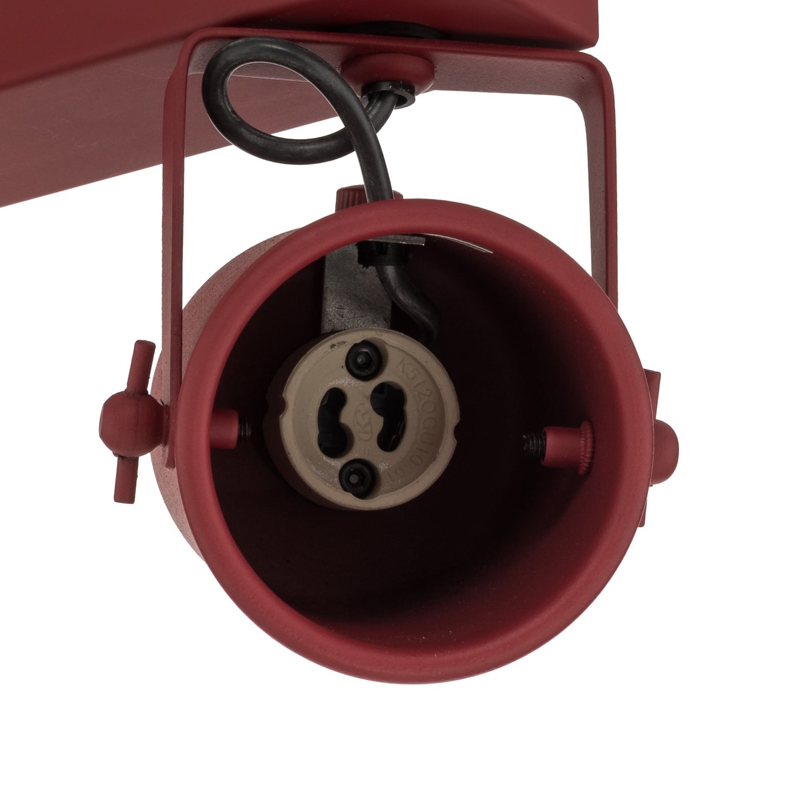 Deckenspot Canico, dreiflammig, rot