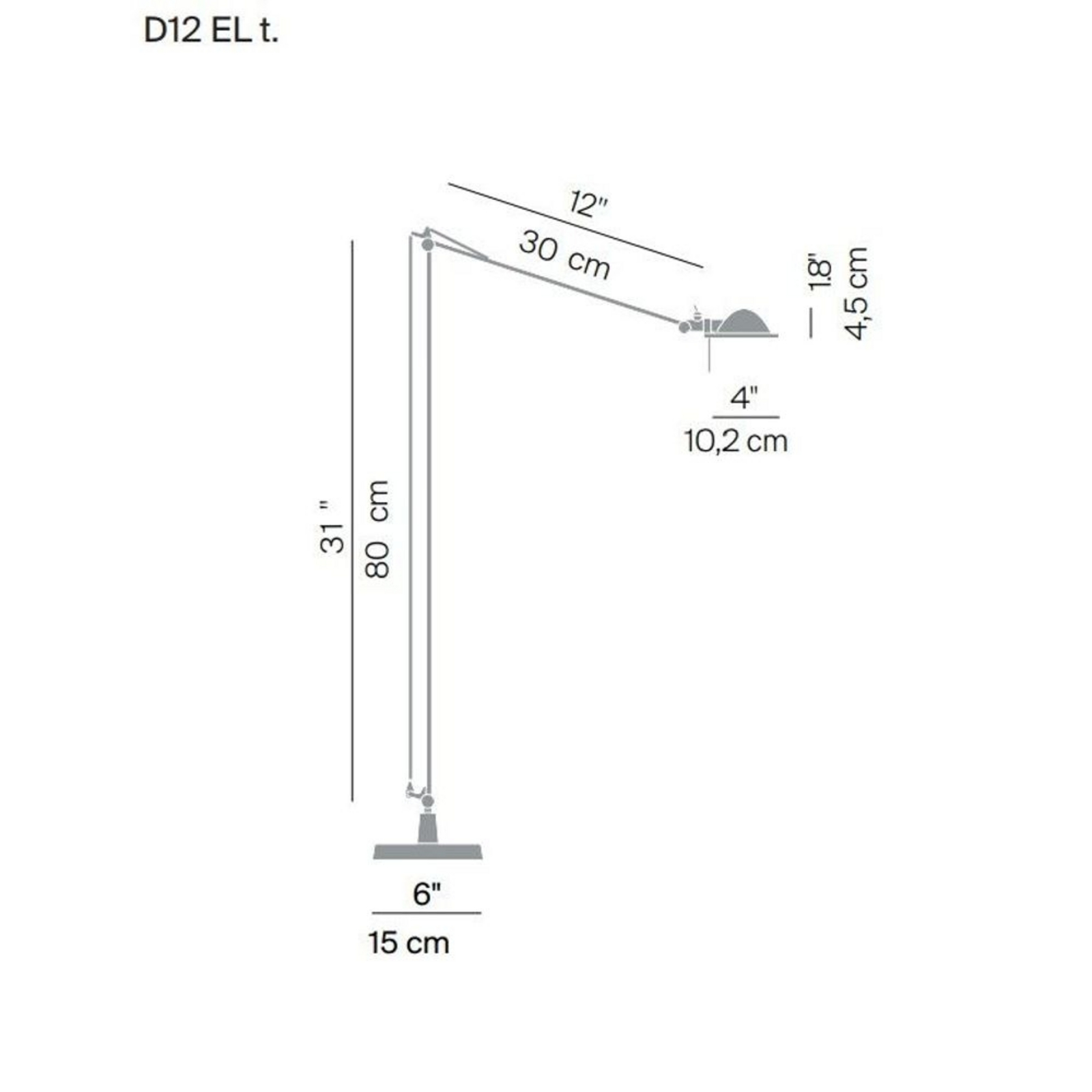 Berenice Stojaca Lampa Black Metal /Aluminium - Luceplan