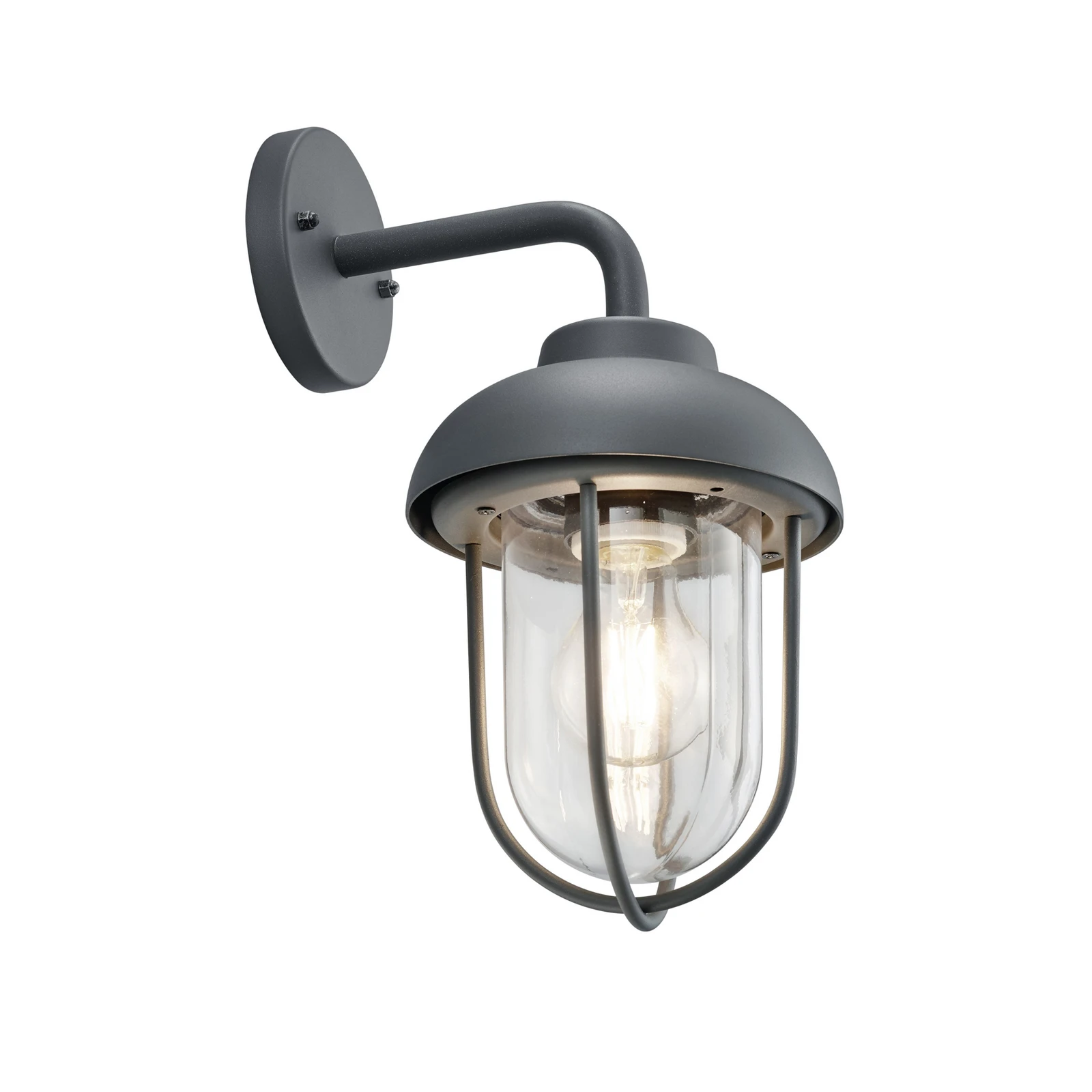 Stūra stiprinājums āra sienas lampām, melns, plastmasa