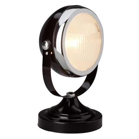 Lámpara de mesa RIDER llamativa, negra