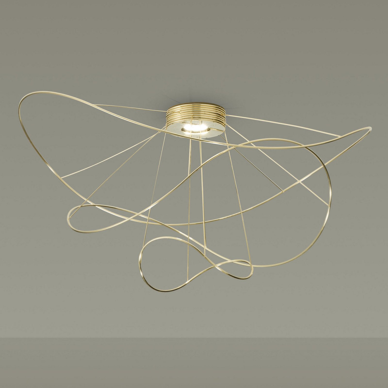 Axo Light Axolight Plafonieră Hoops 3 LED aurie - Camera de zi / sufragerie - design - Metal