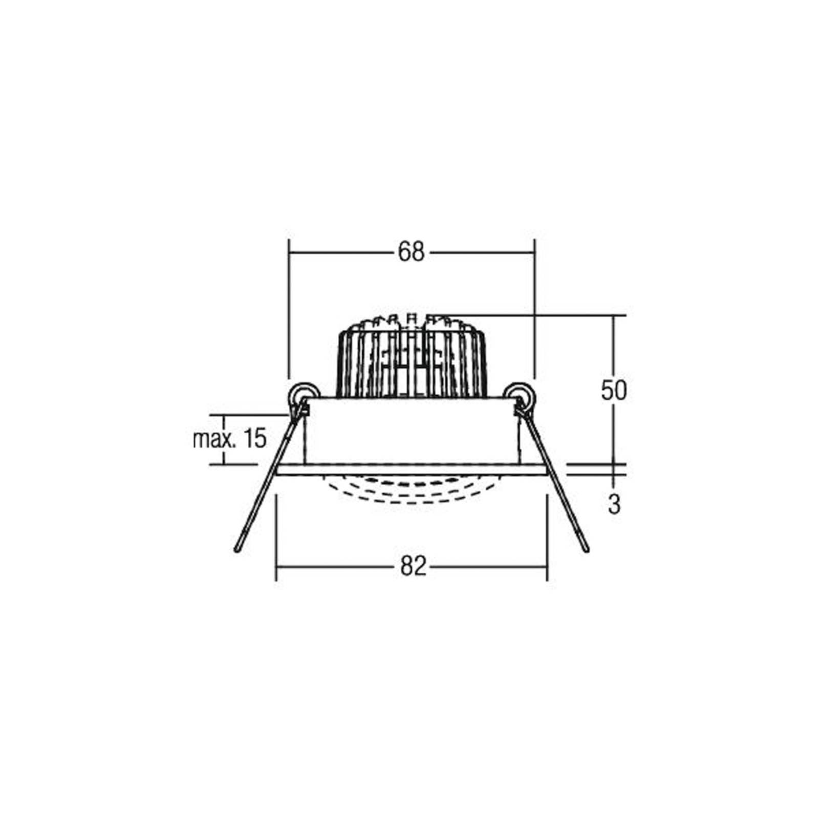 BRUMBERG LED indbygningsspot Tirrel-R on/off mat titanium