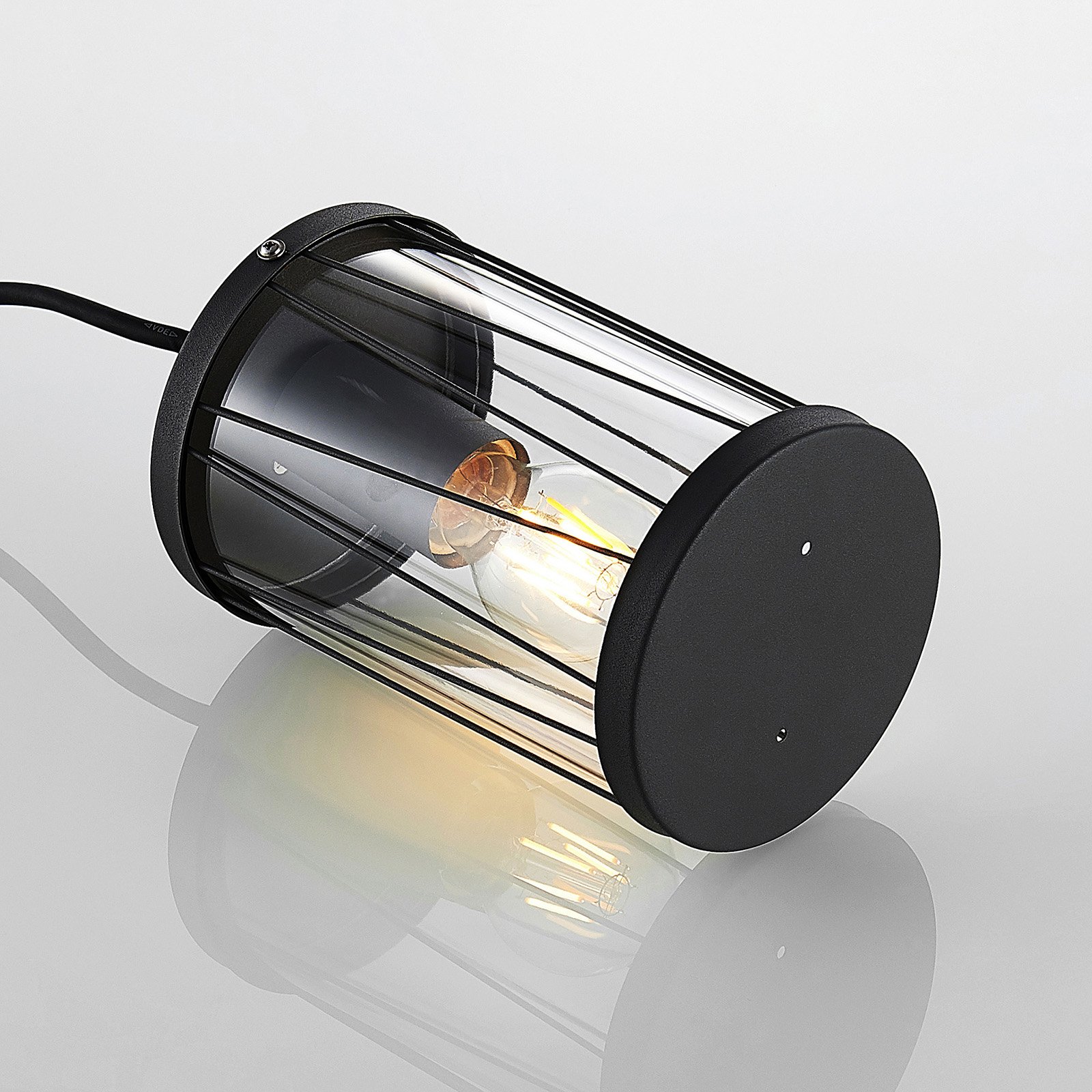 Yonan Udendørs Pendant Dark Grey/Clear - Lindby