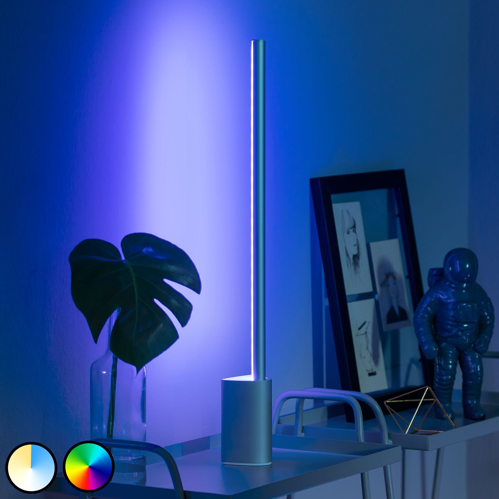 PHILIPS HUE Philips Hue Signe LED table lamp, RGBW, for Living / Dining Room, metal, plastic, 14 W, energy efficiency: A, L: 7.7 cm, W: 6.5 cm, H: 62.8 cm