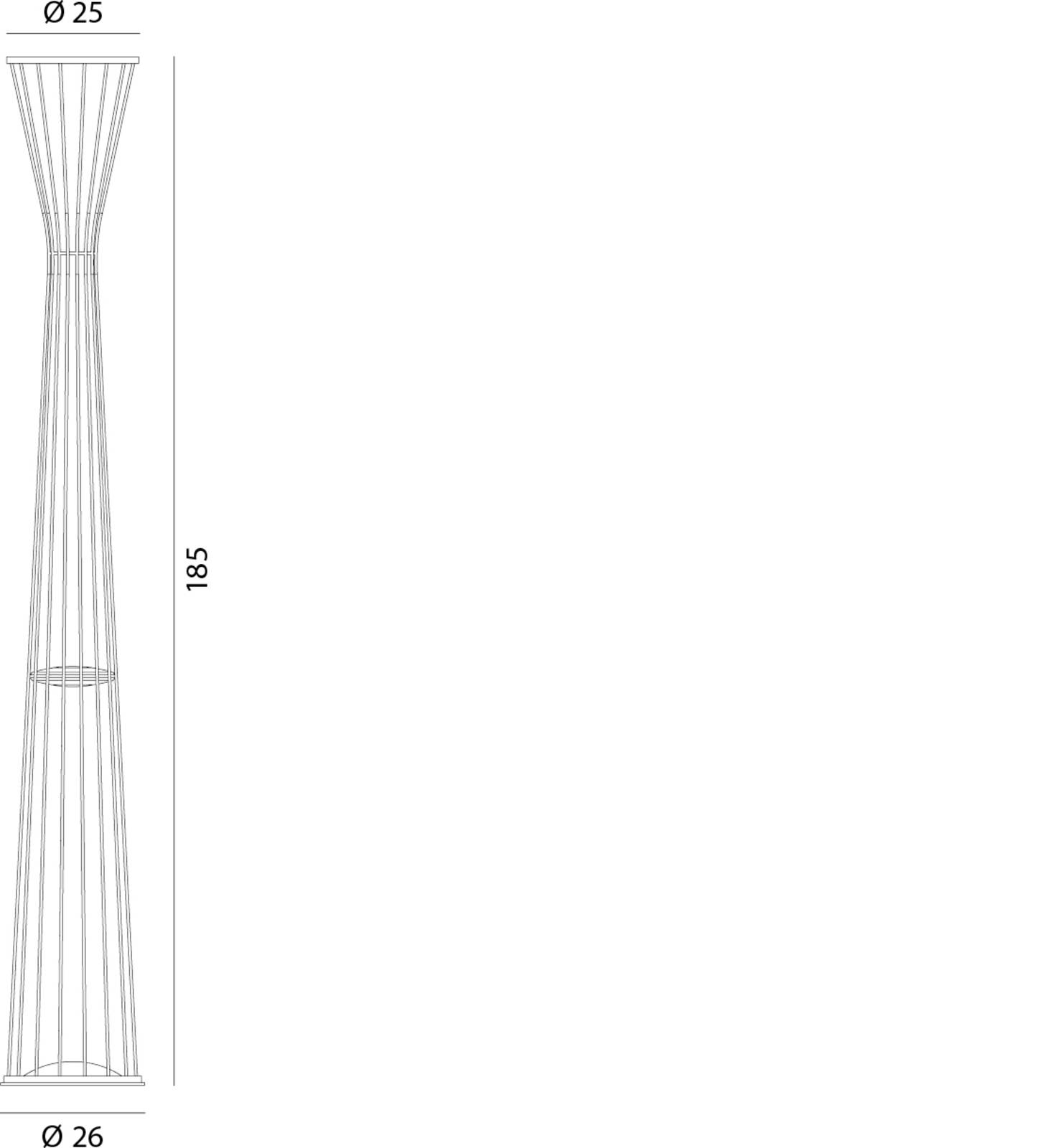 Rotaliana Lightwire F1 lampa stojąca LED, biała
