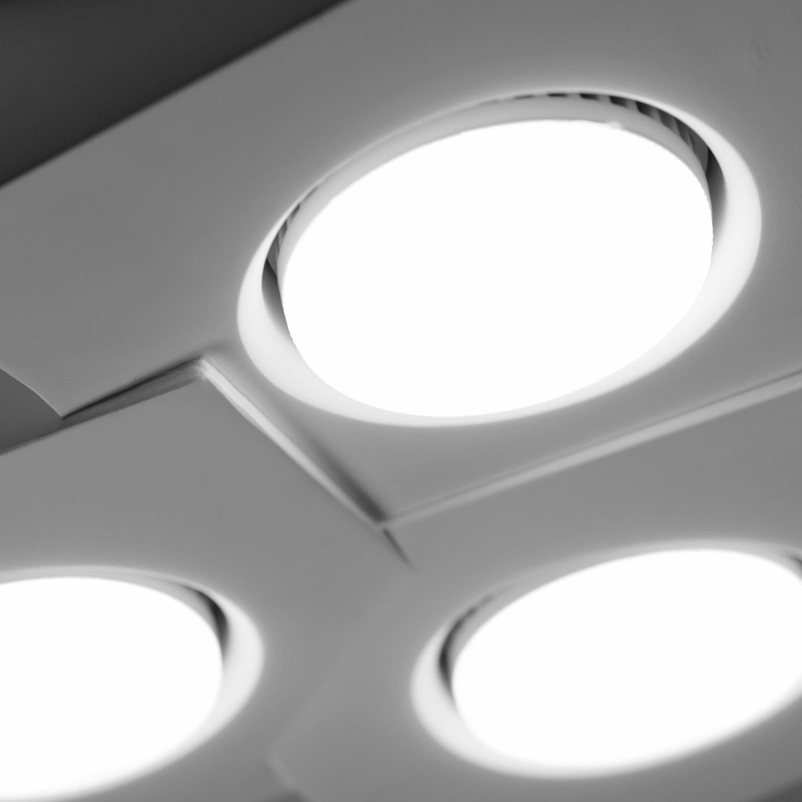 TECNICO by Sforzin Plafonieră Anchise 3 becuri 32 cm lungime alb gips GX53 - Camera de zi / sufragerie - modern - Tencuială / Argilă