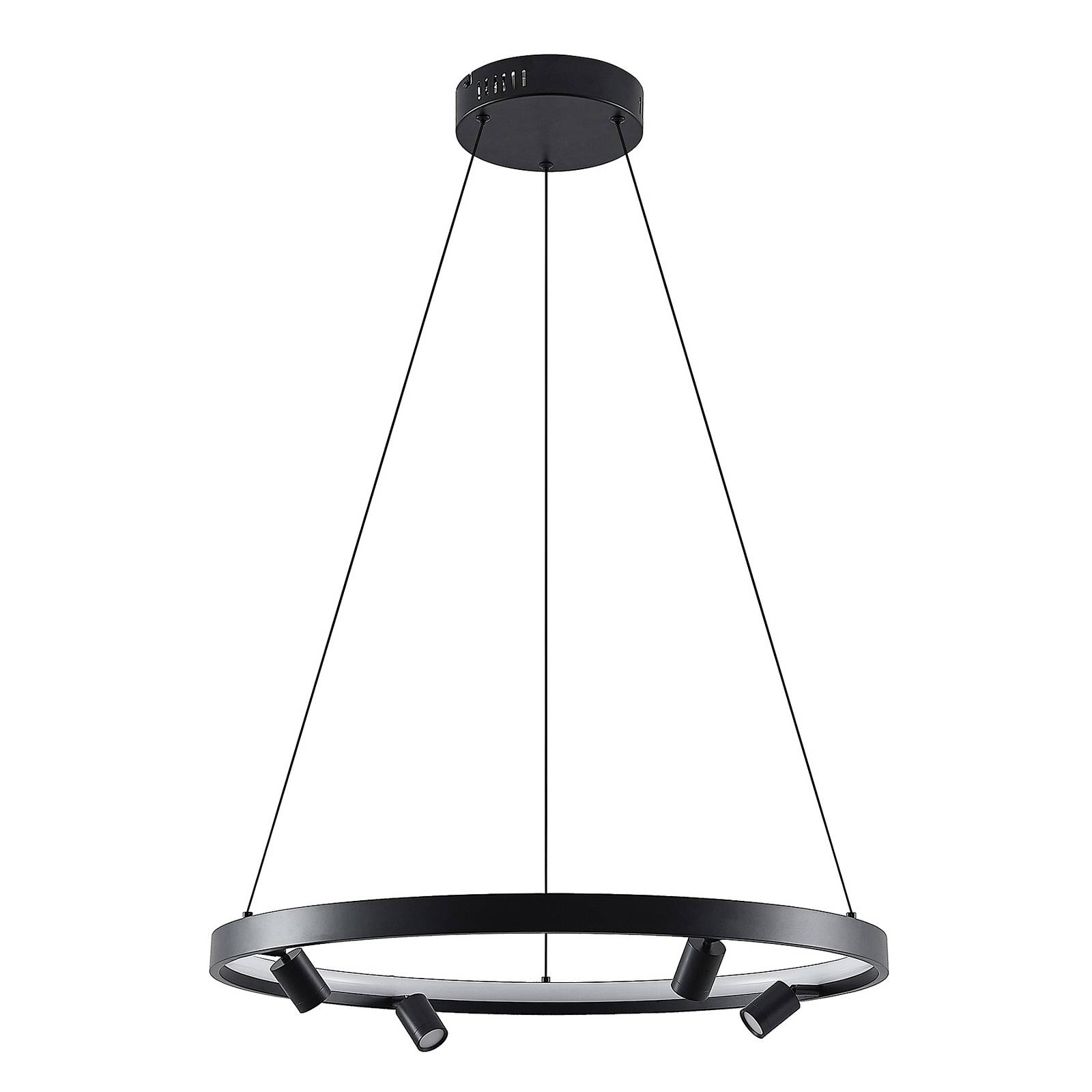 Lucande LED Pendant Light - Living / Dining Room - Hanging Light - dimmable - Modern - Black