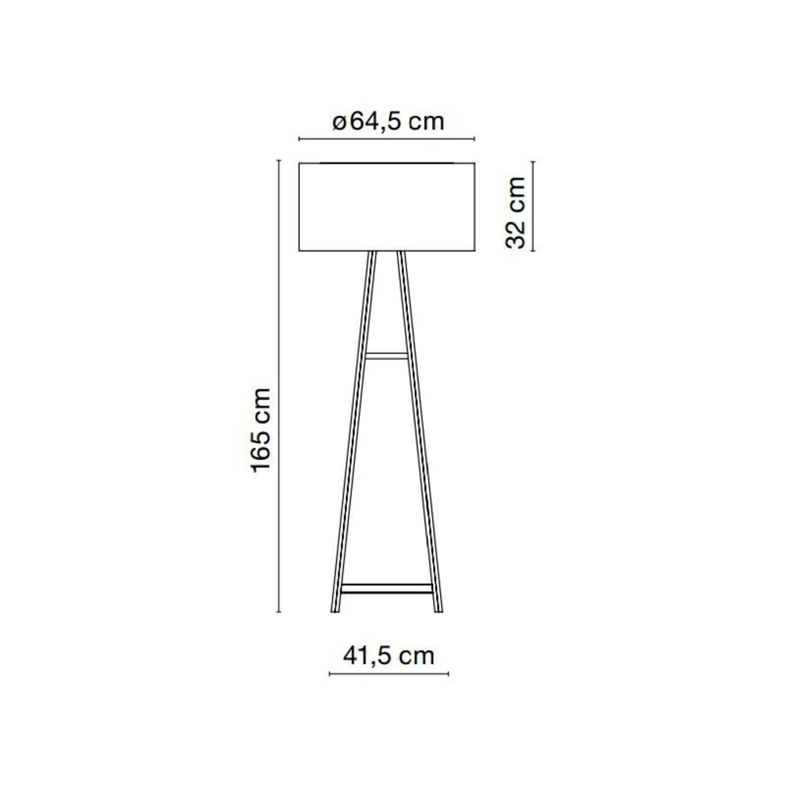 Cala P165 Golvlampa Vit Ek - Marset