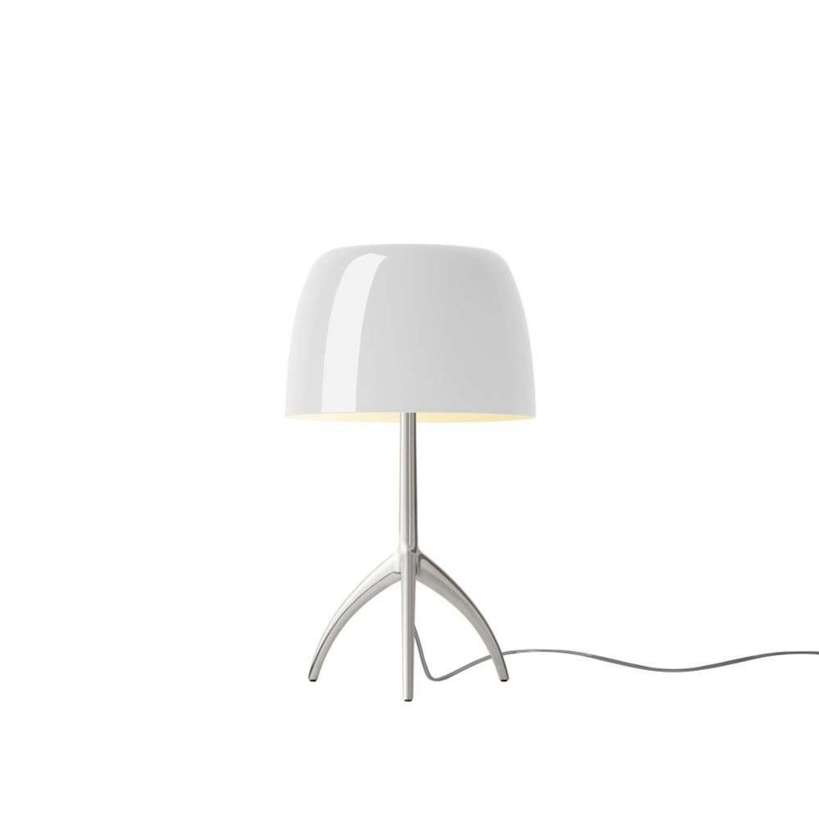 Lumiere Piccola Bordlampe E14 Alu/Hvid Foscarini - Stue - Aluminium