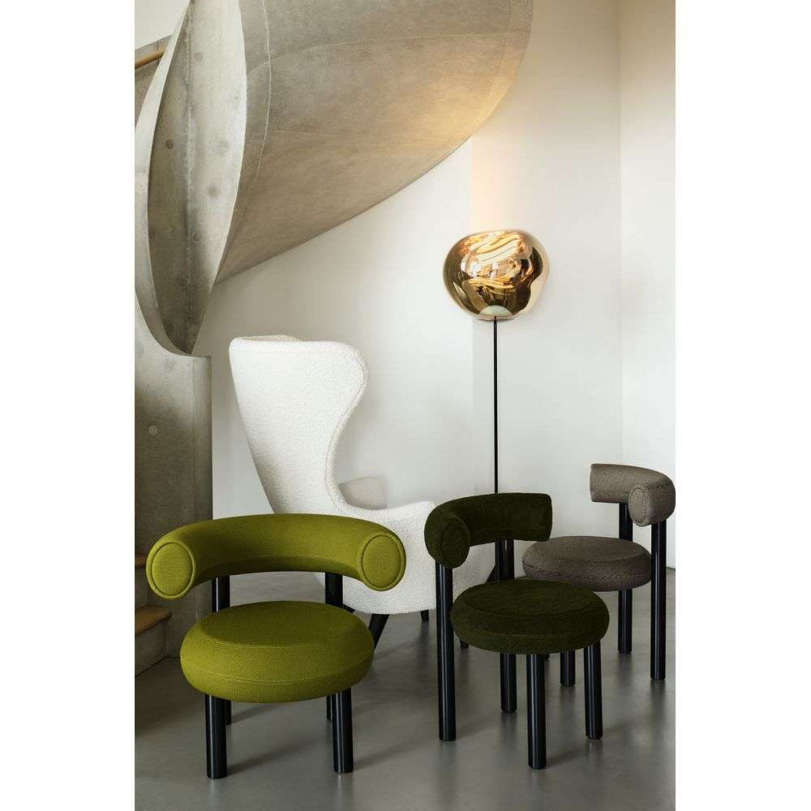 Melt Cone Slim Floor Lamp Gold - Tom Dixon