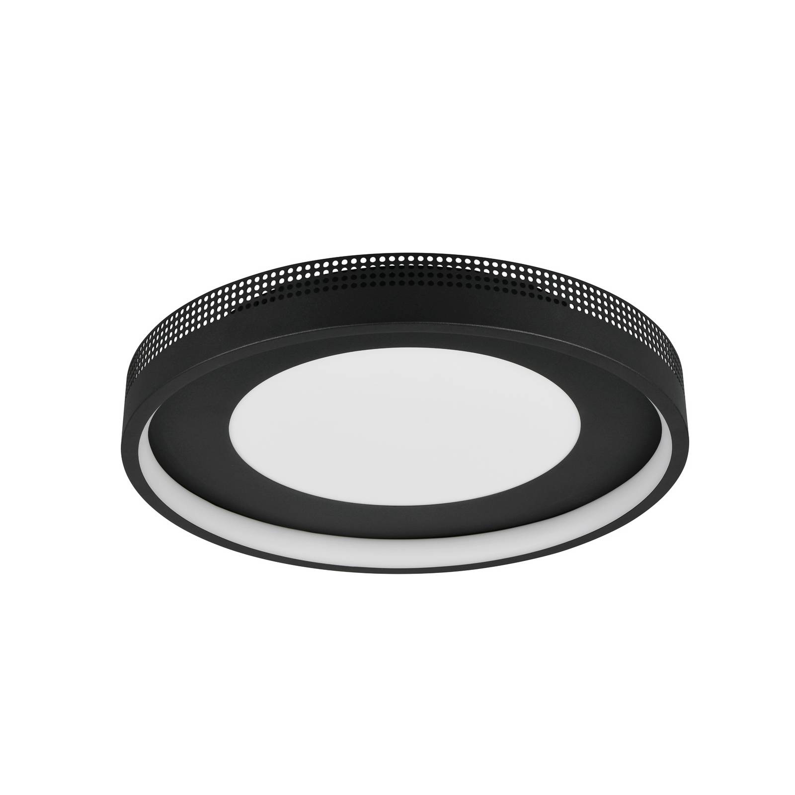 LED-Deckenlampe Solea, schwarz matt, Ø 40 cm, Kunststoff