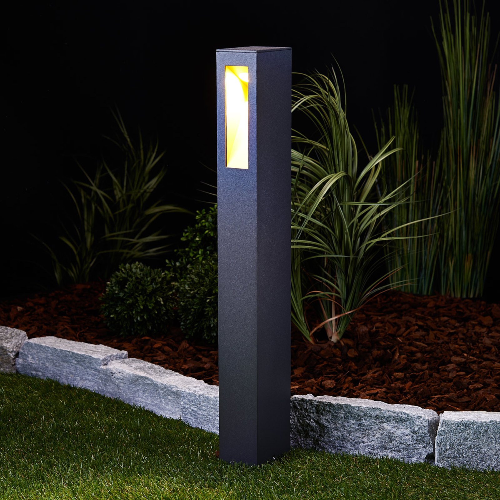 Jenke LED Gartenleuchte Graphite - Lucande