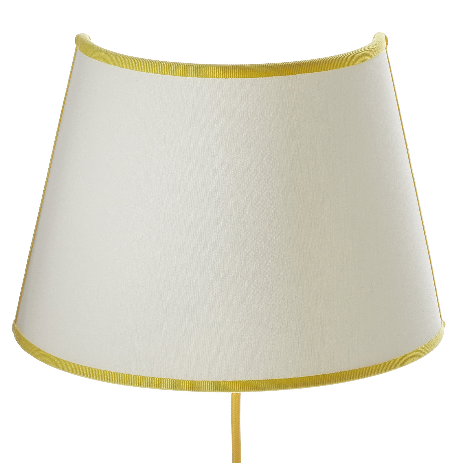 A185 ceramic wall light, fabric lampshade, yellow