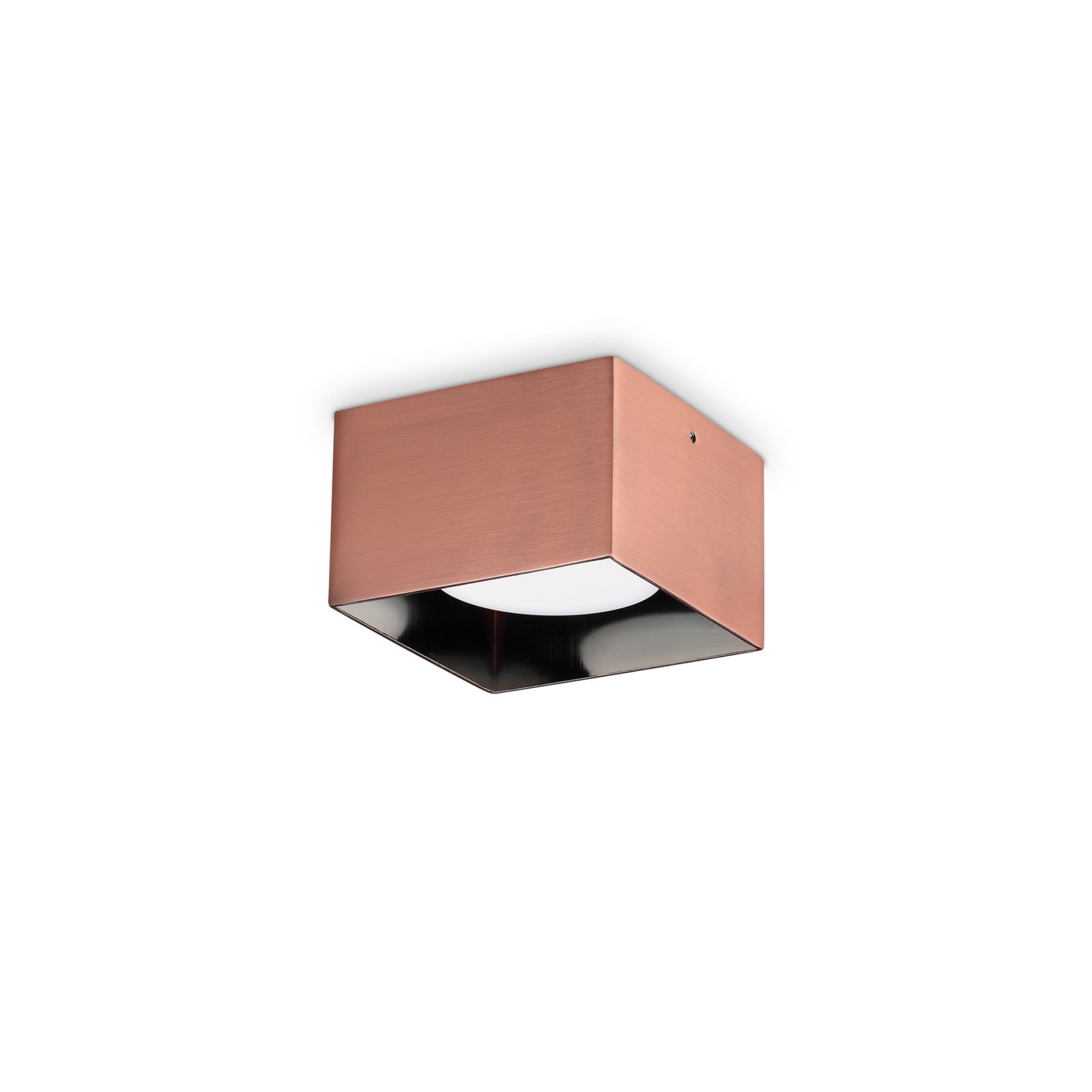 Ideal Lux Downlight Spike Square, χάλκινο χρώμα, αλουμίνιο, 10 cm