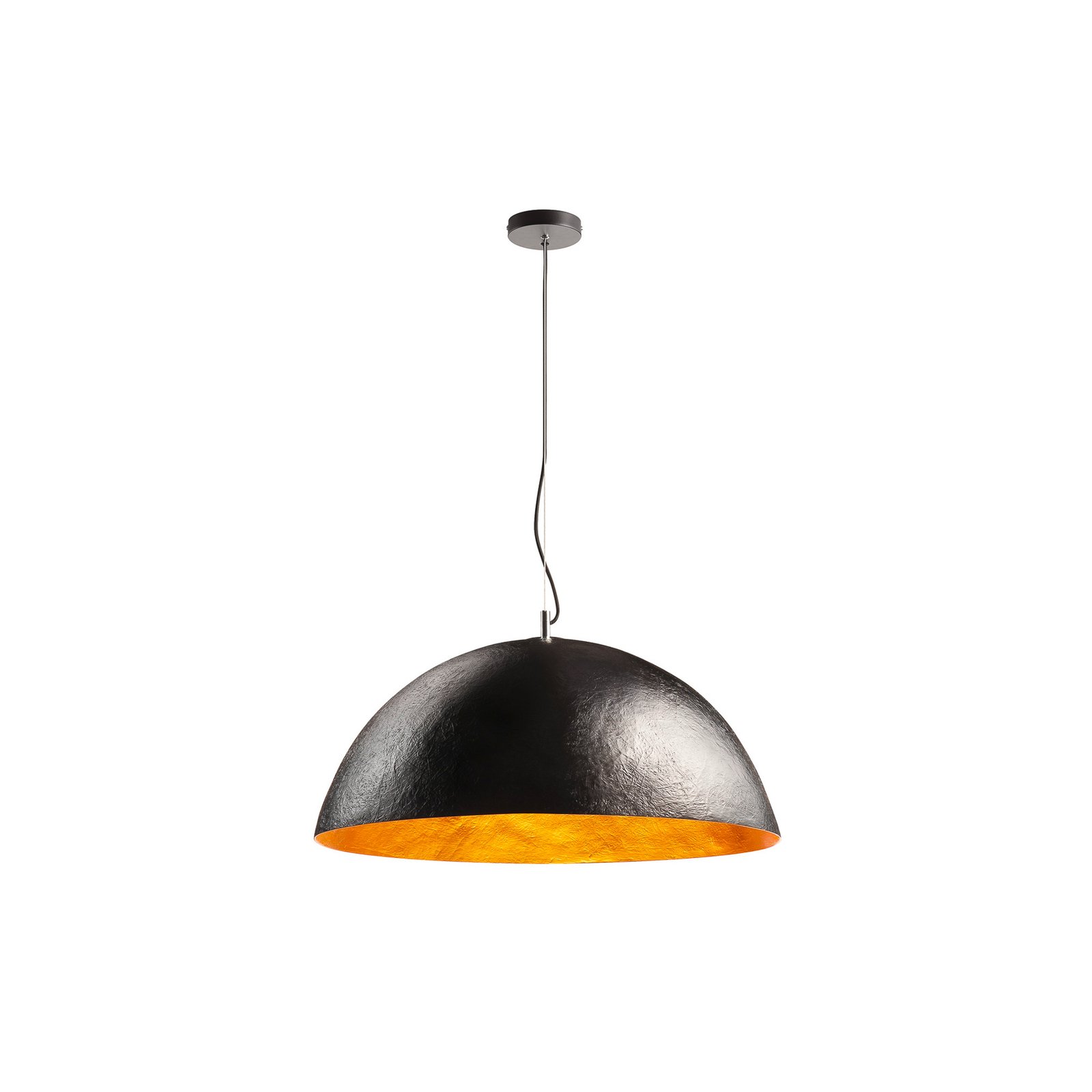 SLV Forchini hanging light, black/gold-coloured, plastic