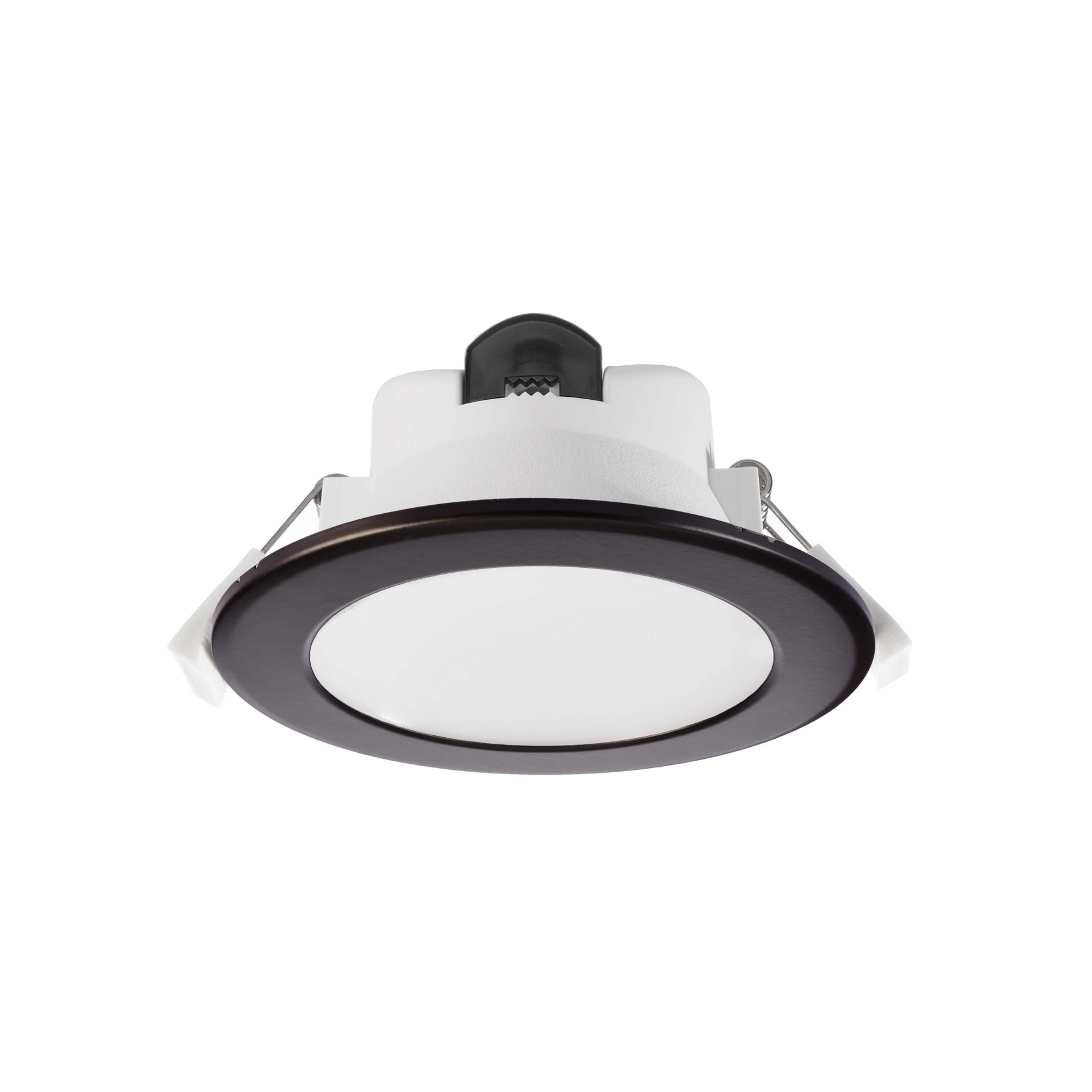 LED-Deckeneinbauleuchte Acrux, Ø 11 cm, schwarz, CCT