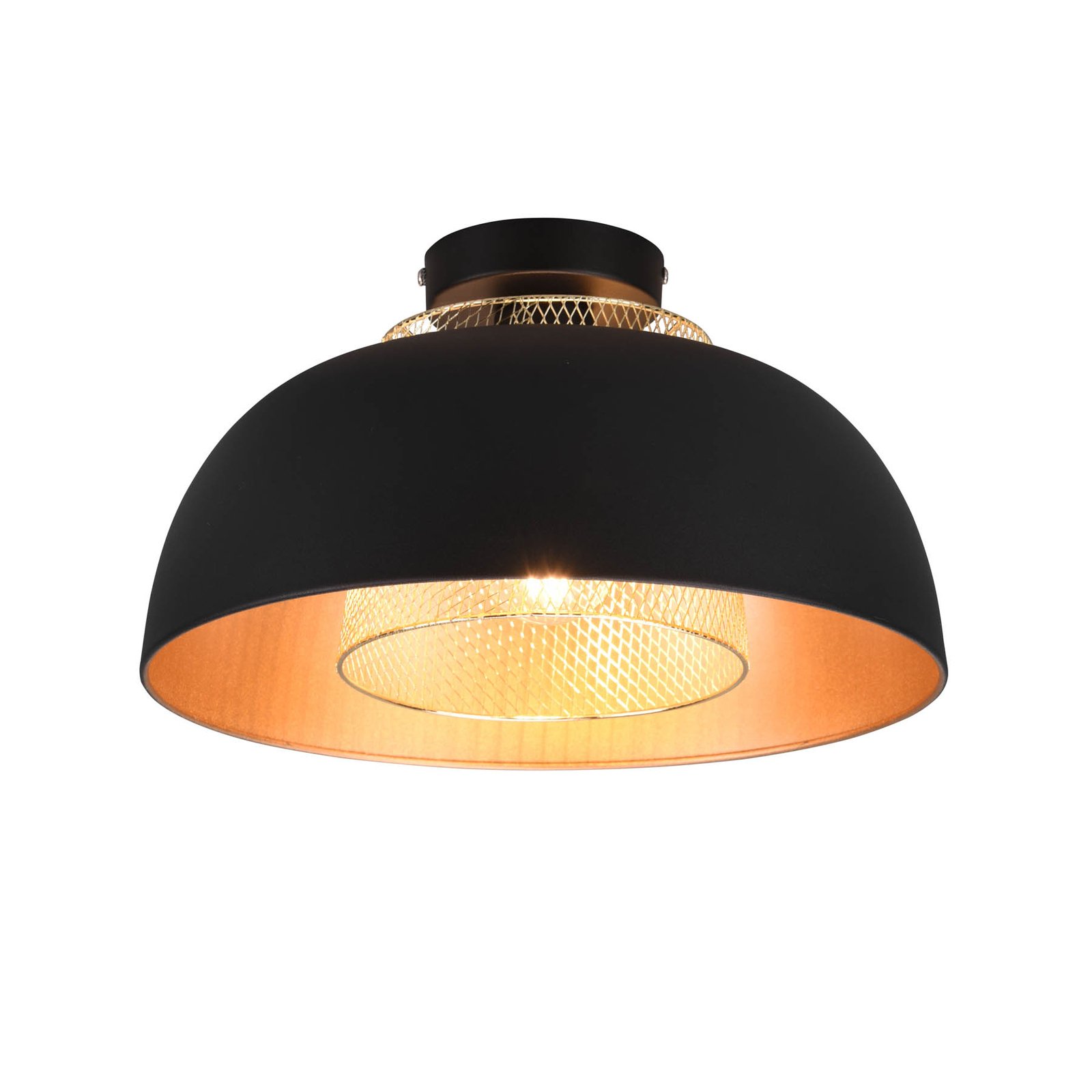 Punch loftlampe, sort-guld, Ø 35 cm