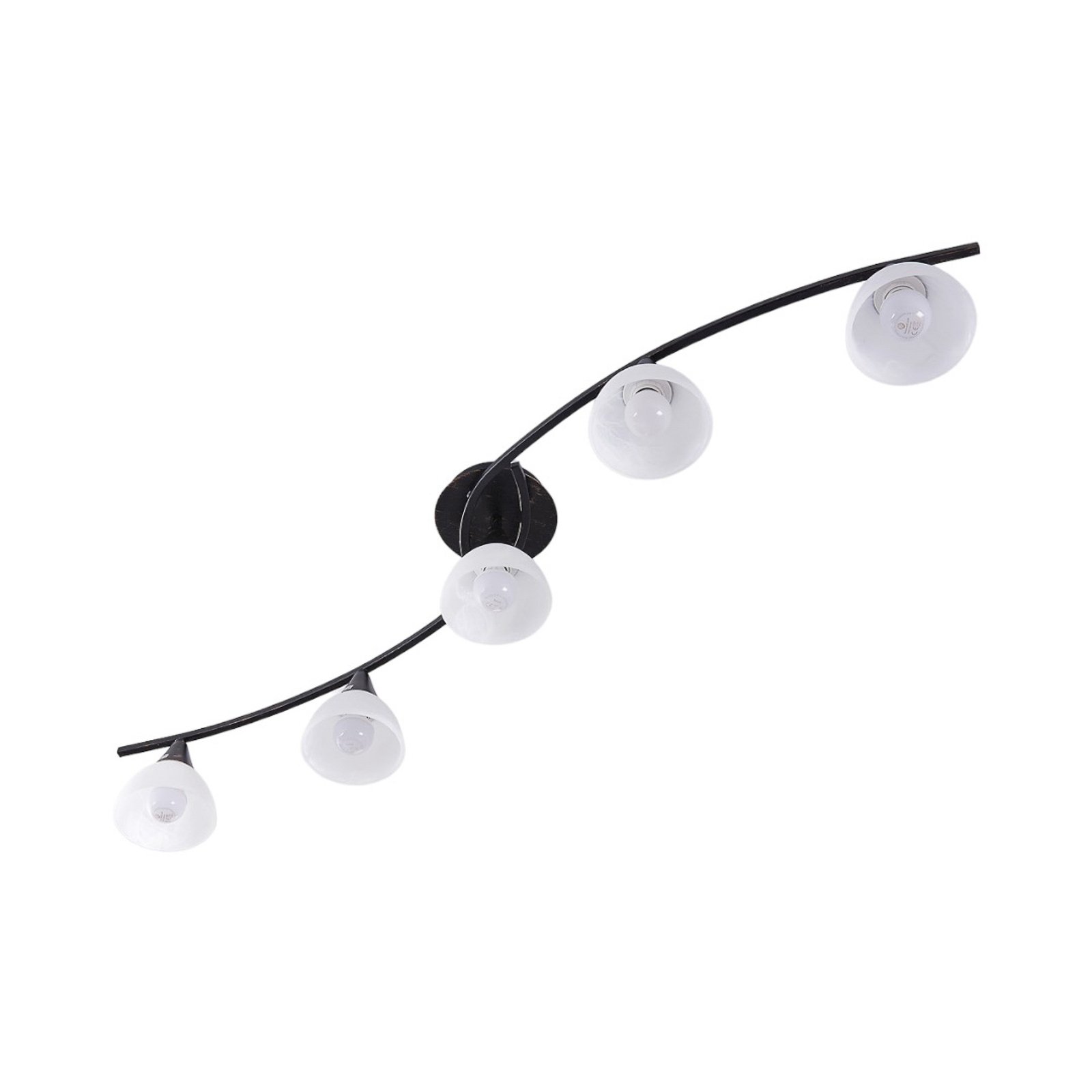 Della 5 Taklampe Black/Opal - Lindby
