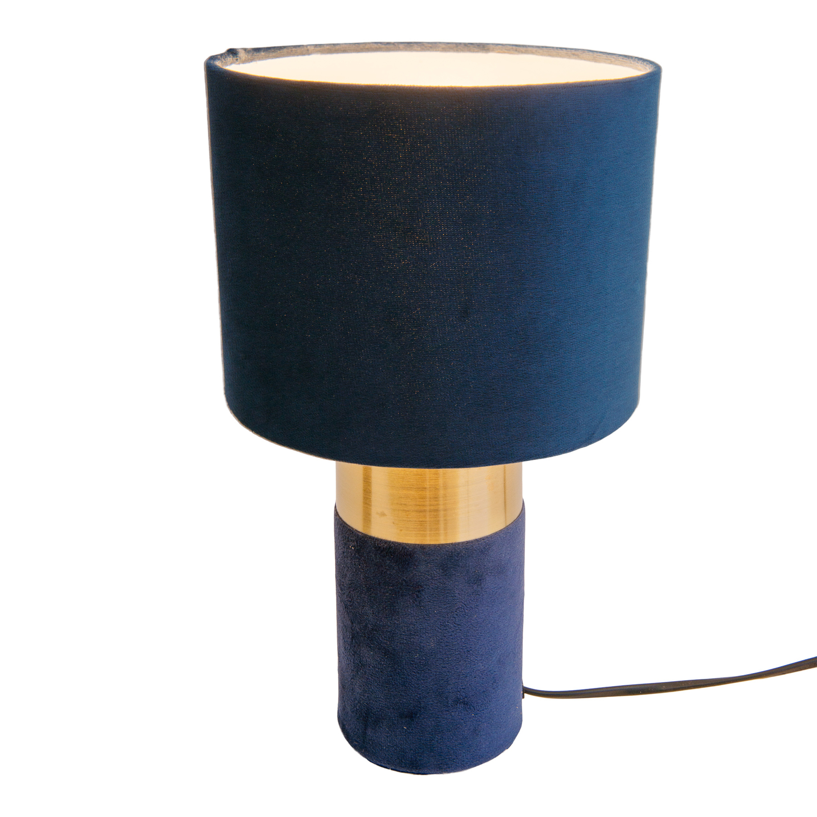 Stolová lampa 3189512, textilné tienidlo, modrá