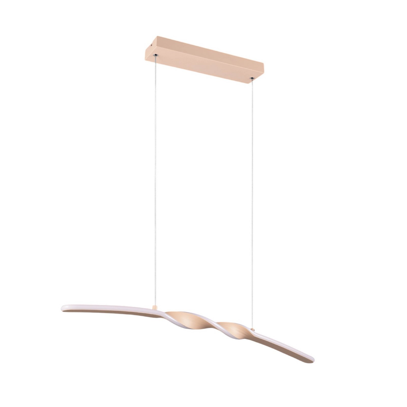 Suspension LED Ginko, sable, métal, longueur 79 cm