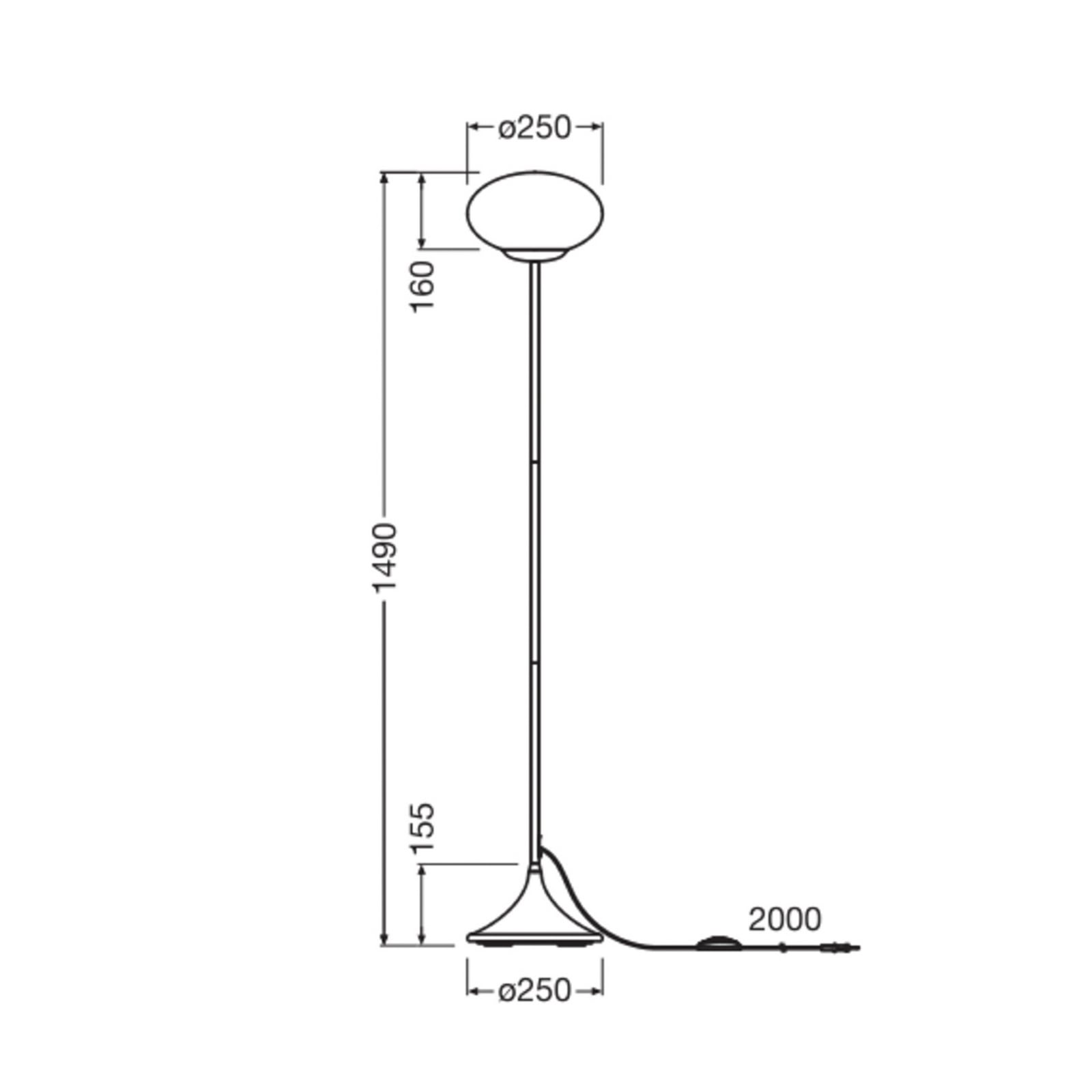 Λάμπα δαπέδου OSRAM Decor Forma, ροζ/χρώμιο, ύψος 149 εκ., γυαλί Λάμπα δαπέδου OSRAM Decor Forma, ροζ/χρώμιο, ύψος 149 εκ., γυαλί