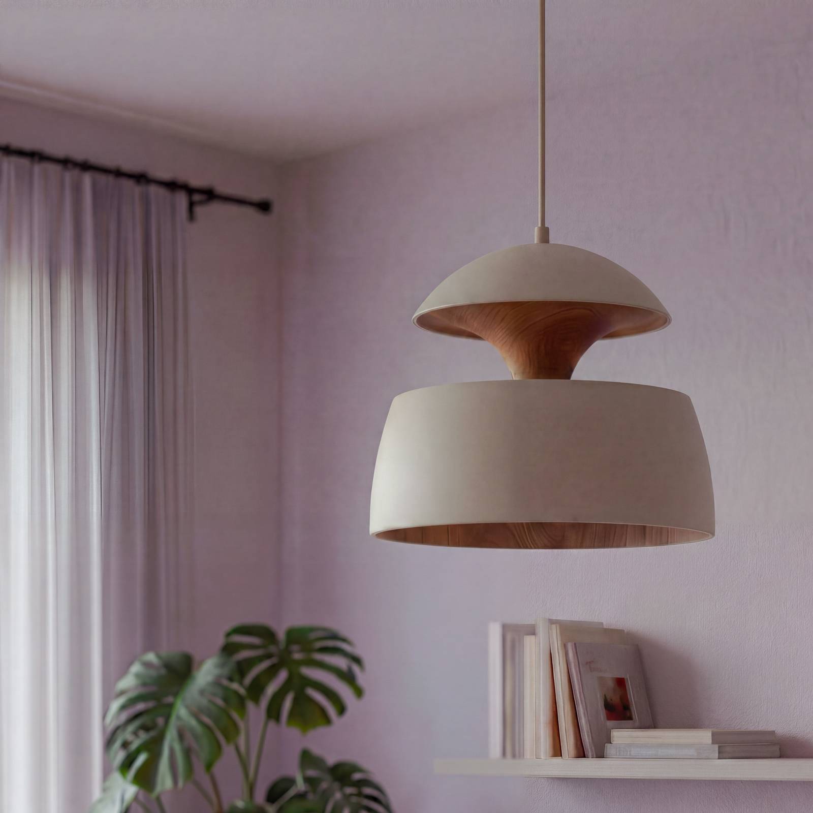 Żyrandol OSRAM Decor Hazel, beżowa, Ø 40 cm, metal, E27