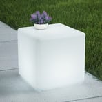 Lindby Akku-LED-Außenleuchte Cubara, RGB, Würfel, Kunststoff