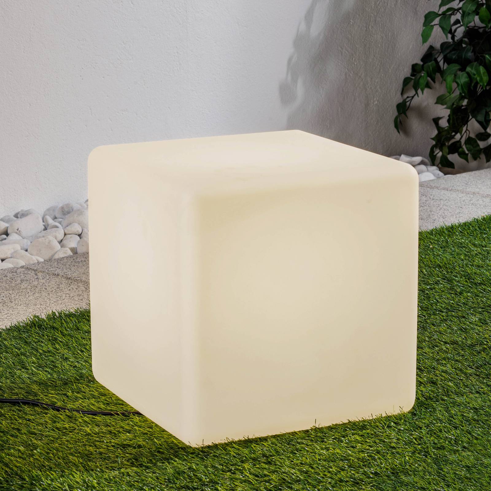 Euluna Luminaire décoratif d’extérieur Cumulus Cube M 38,5 x 38,5 cm