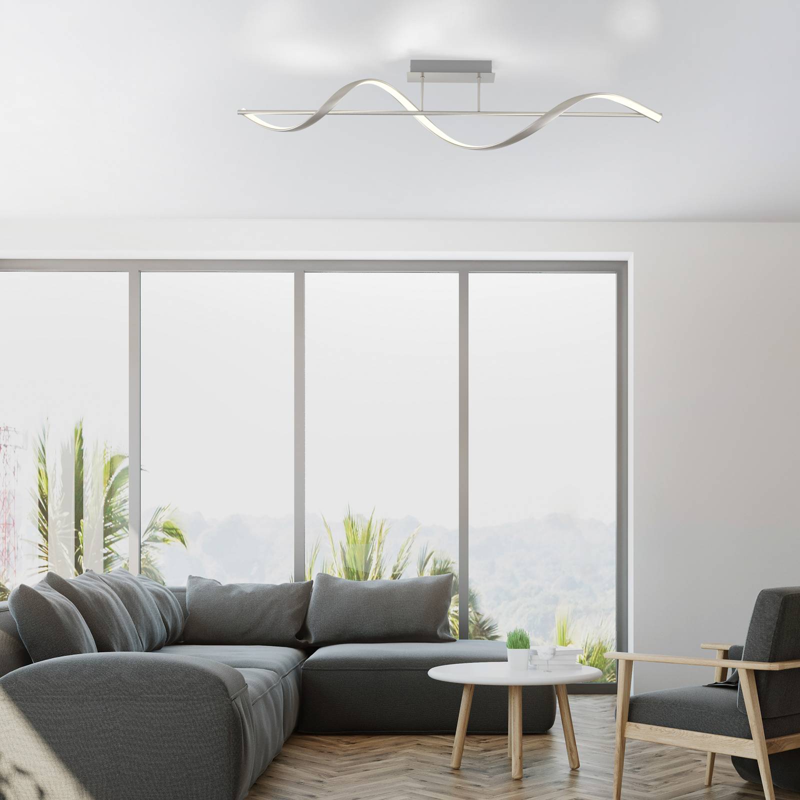 Q-Smart-Home Paul Neuhaus Q-Swing LED-taklampa stål
