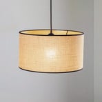 Viseća lampa Juta & crni cilindar prirodni 40cm 1 žarulja