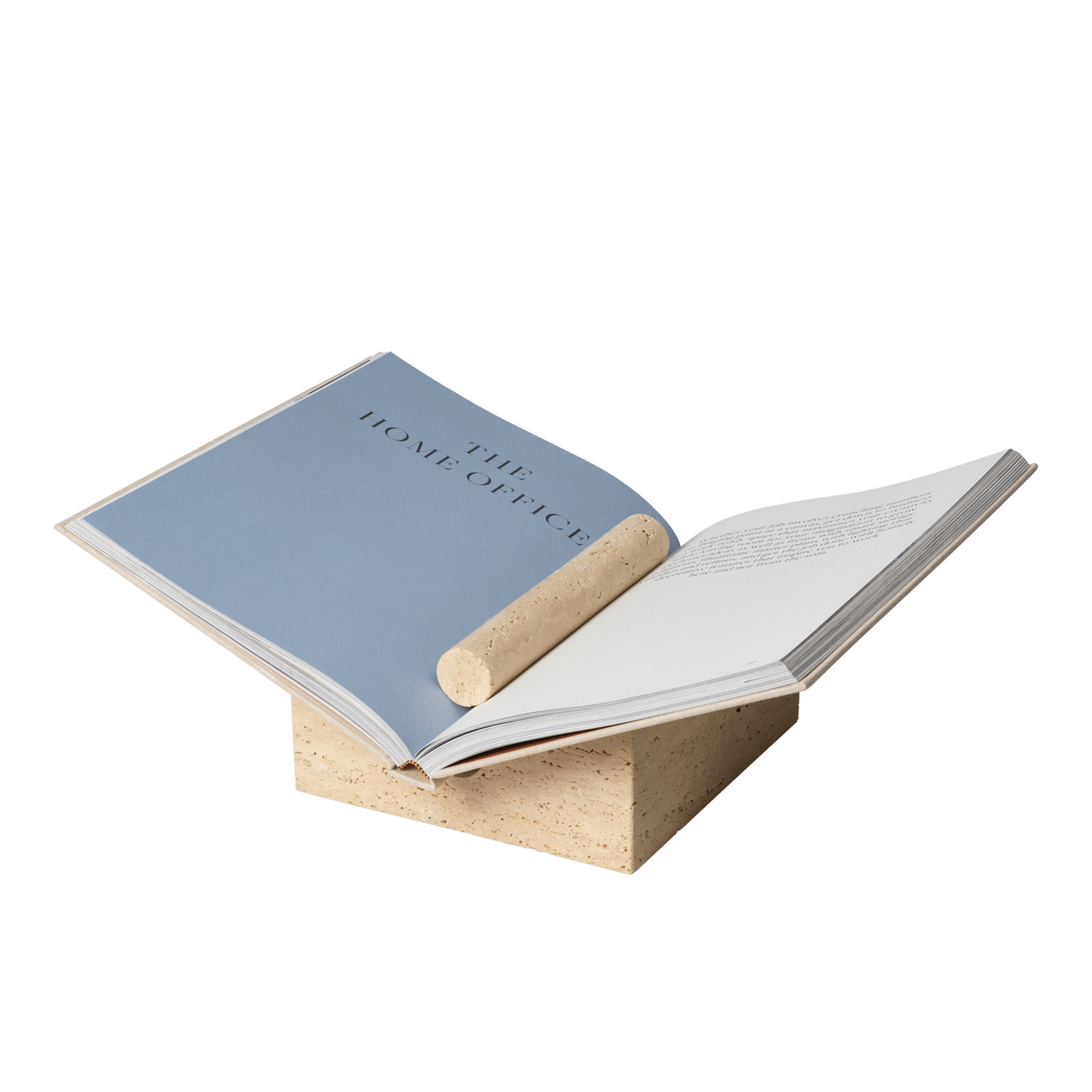 Stojan na knihy Tvara, travertin béžový, 22 x 22 cm – ferm LIVING