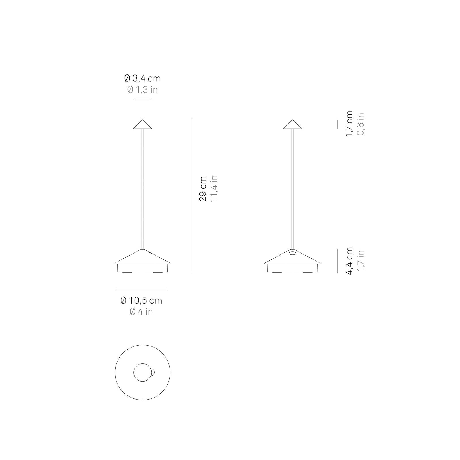 LED Akku Tischleuchte Pina in Gold 2,2W 254lm IP54 2200 - 3000K günstig online kaufen