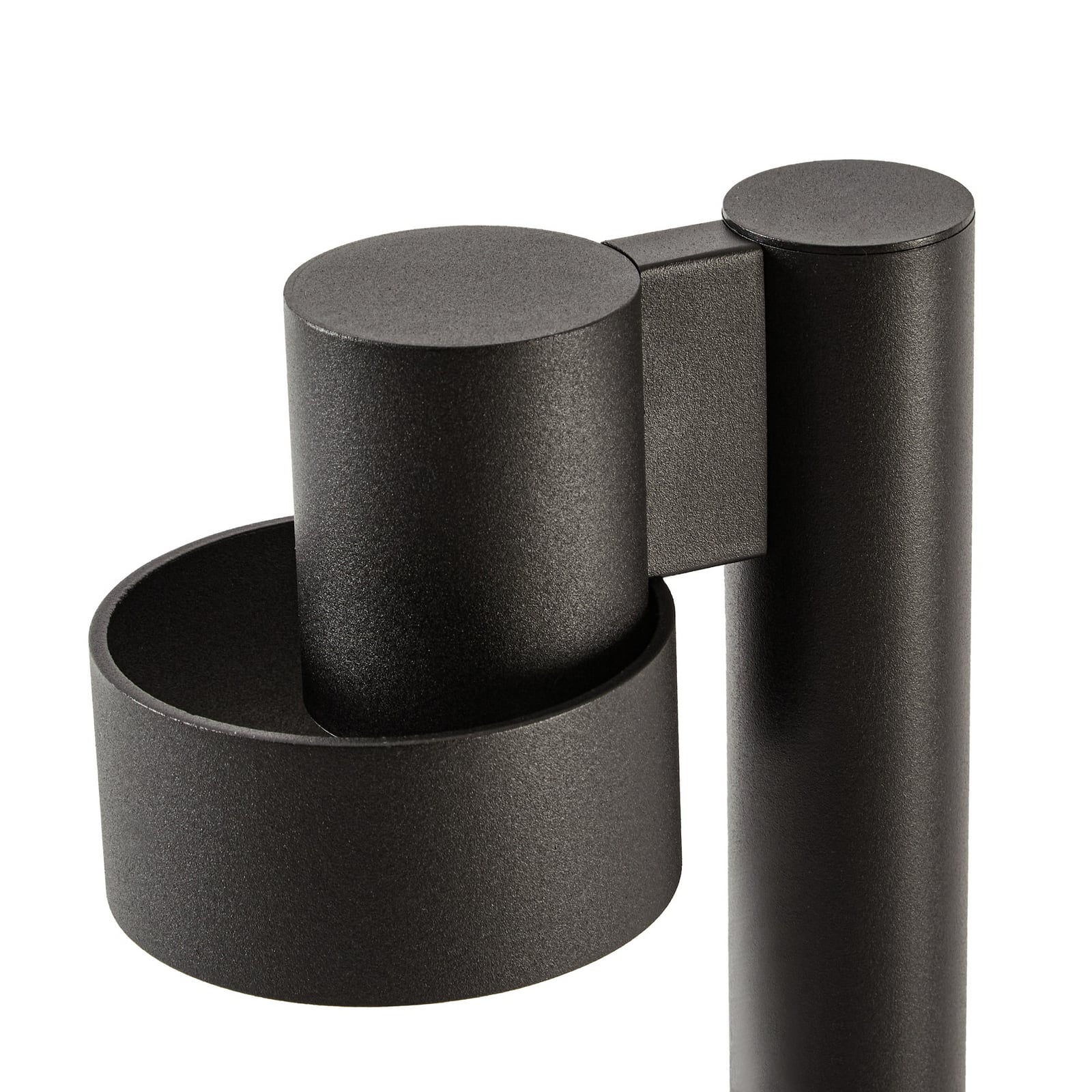 Elune LED path light, matt black, IP44, height 77 cm - Lucande