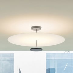 Vibia Flat plafoniera LED 2 luci Ø 90 cm bianco
