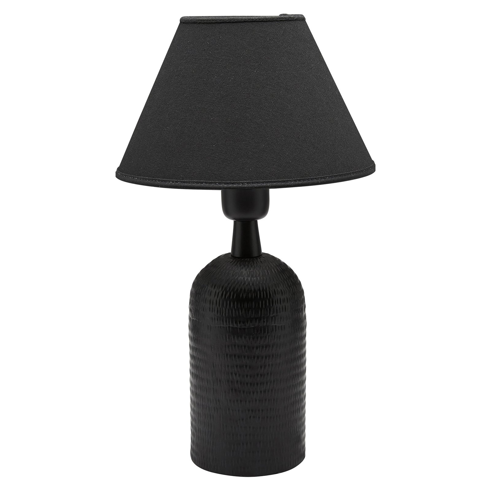 PR Home Riley table lamp, fabric lampshade, black