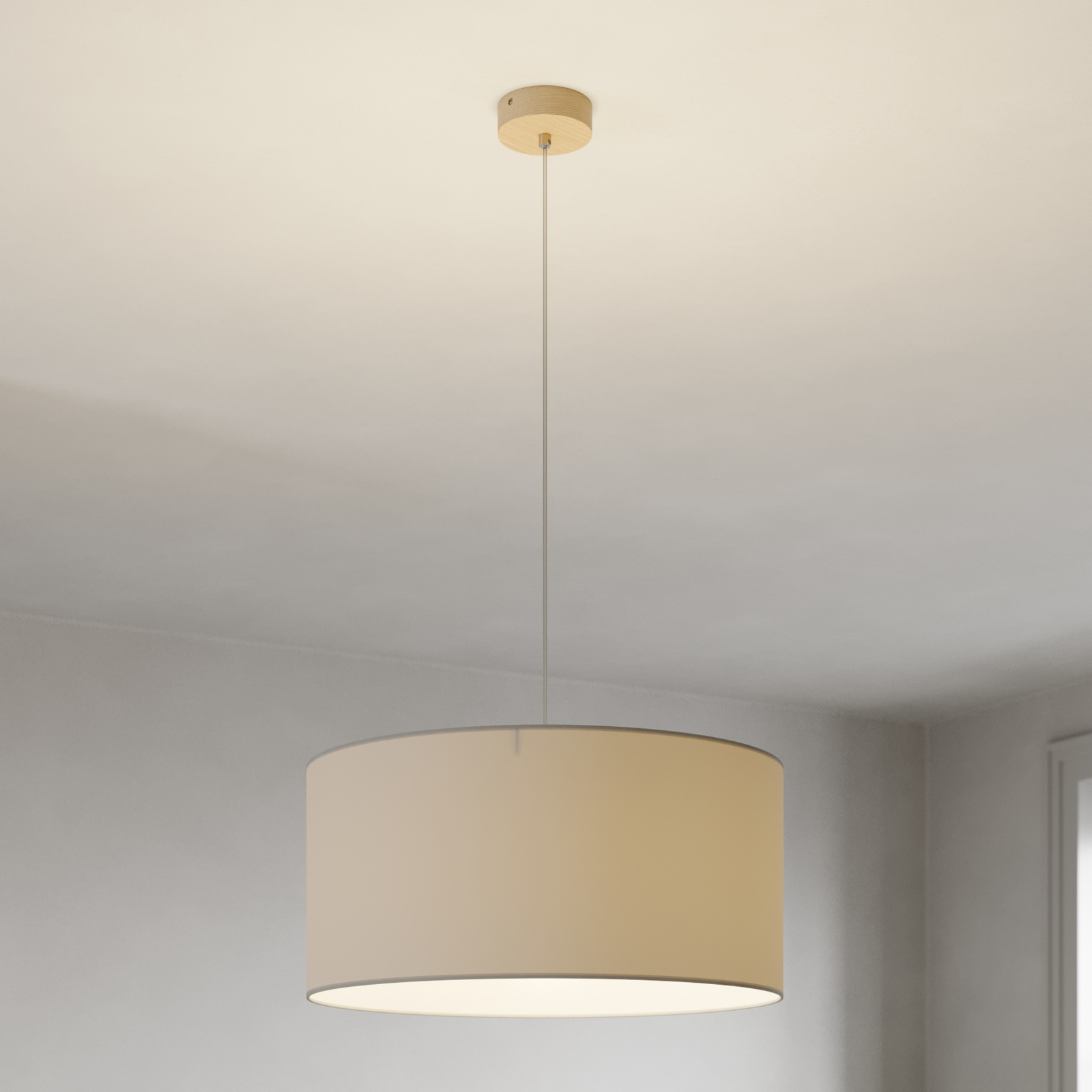 Lampa wisząca Corralee, szara, 1-punktowa