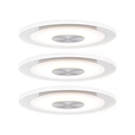 Lampenwelt Paulmann Whirl LED-Einbauleuchte 4,9W 3er-Set rund